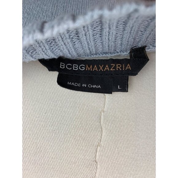 Women’s BCBG Maxazria Light Blue Off Shoulder Shirt Size L - Picture 5 of 7